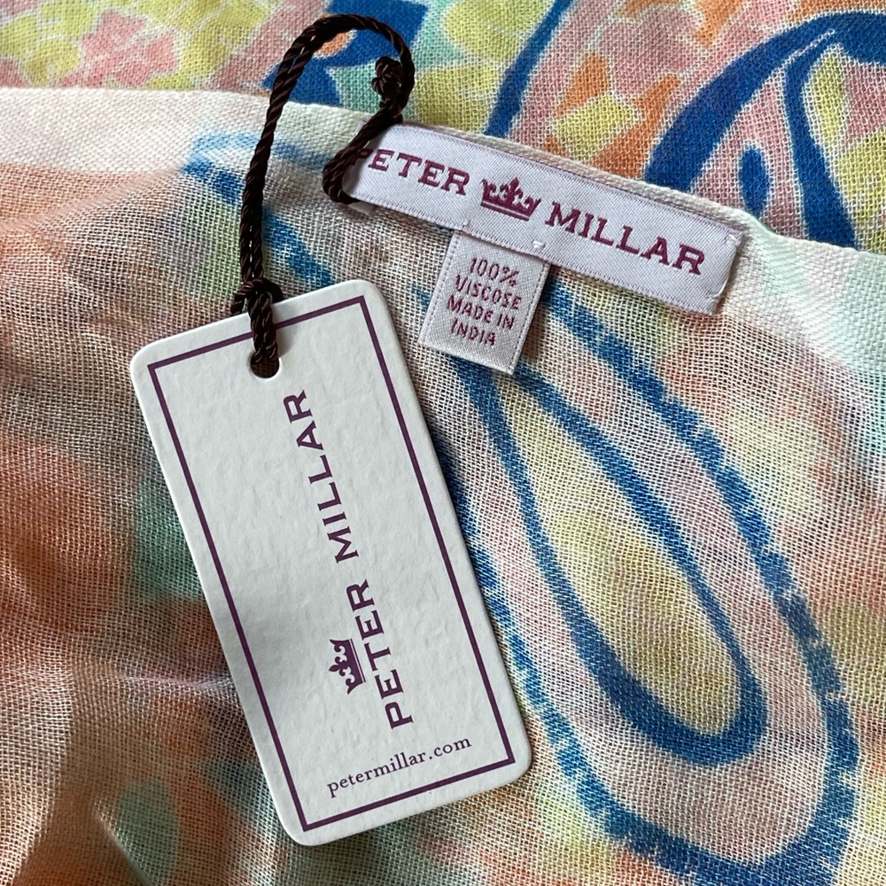 Peter Millar Viscose Paisley Wrap Scarf New With Tags - Picture 2 of 2